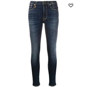 R13 High Rise Skinny in Howell Indigo